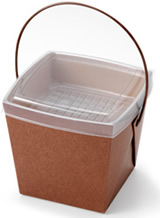 テーパー容器 デリメイト ブラウン