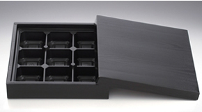 松花堂BC-5トレー付　80-80D-1黒