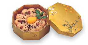 八角点心箱（大） 四季の花