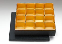 黒うるし 一段重（金内皿6.5寸）