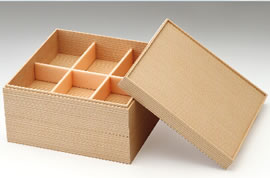 重箱 モミ柄 6.5寸二段