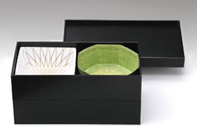 黒紬　黒紬　懐石折