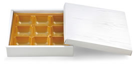 松花堂BC-6（白） トレー付　80-80D-1金