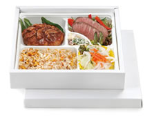 松花堂BC-6（白）80-80白　料理盛付例