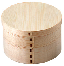 経木わっぱ丸折二段重